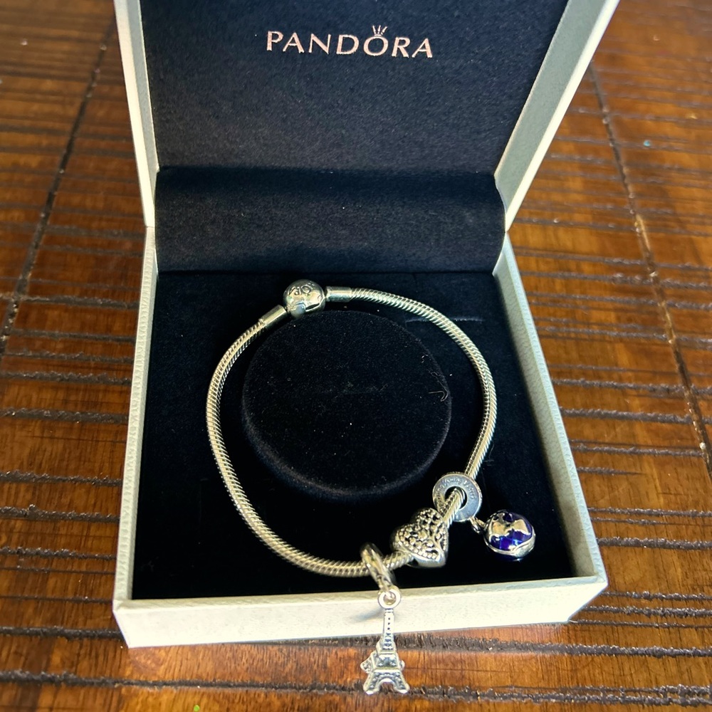 Pandora Sterling Silver Charm Bracet